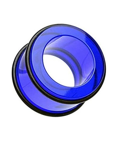 Basic Acrylic No Flare Ear Gauge Tunnel Plug 15/32" (12mm), Blue $8.66 Body Jewelry