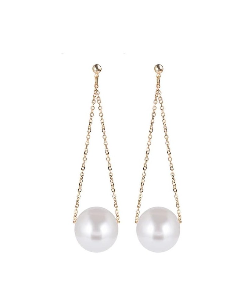 Long Pearl Earrings Pearl Dangle Drop Tassel Earrings for Women Teen Girl Gold Butterfly Hypoallergenic Jewelry For Bridal We...