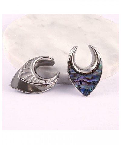 2 PCS Floral Saddle Hypoallergenic Stainless Steel Plugs Ear Gauges Tunnels Piercing Expander Stretchers Fashion Body Jewelry...