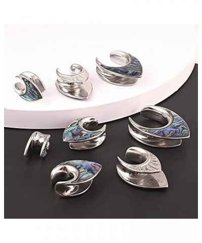 2 PCS Floral Saddle Hypoallergenic Stainless Steel Plugs Ear Gauges Tunnels Piercing Expander Stretchers Fashion Body Jewelry...