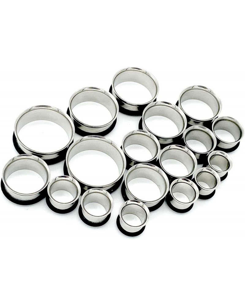 00G 7/16” 1/2” 9/16” 5/8” 11/16” 13/16” 7/8” 1” Ear Gauge Stretching Kit Stainless Steel Tapers and Plugs Set Steel $18.01 Bo...