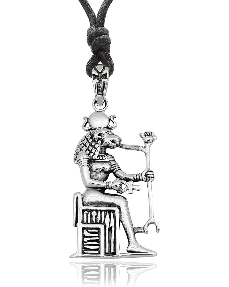 Egyptian God&Goddess 92.5 Sterling Silver Brass Necklace Pendant Jewelry Sekhmet Lion Head-Sterling-silver-Cotton $10.02 Neck...