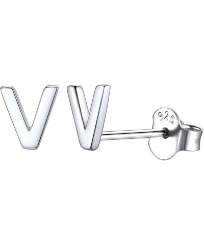 925 Sterling Silver Lowercase Letter A-Z Initial Stud Earrings for Women Girls Hypoallergenic (with Gift Box) v $9.17 Earrings