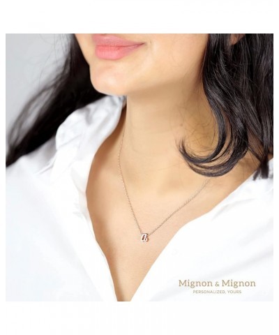 Silver Initial Necklace Initial Pendant Necklace Graduation Gift Personalized Necklace P $14.79 Necklaces