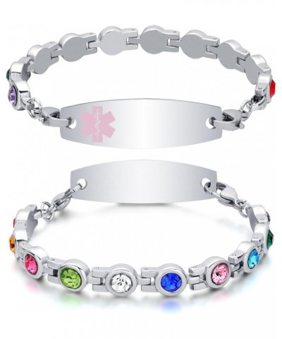 Medical Alert Bracelets for Women Men Customizable, Personalized Medical ID Bracelets with Free Engraving, Consists of Stainl...