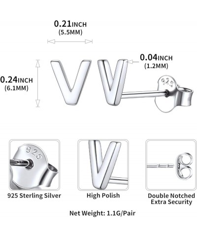 925 Sterling Silver Lowercase Letter A-Z Initial Stud Earrings for Women Girls Hypoallergenic (with Gift Box) v $9.17 Earrings