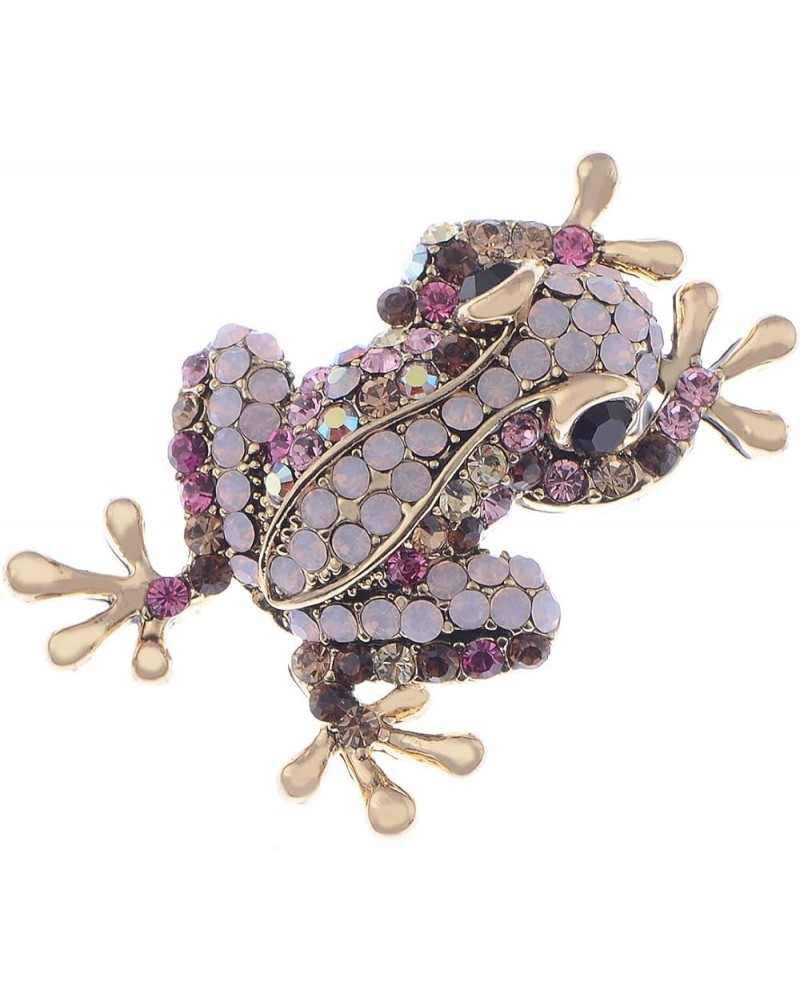 Czech Crystal Rhinestone Synthetic Emerald Golden Frog Fashion Jewelry Pin Brooch Multicolored $12.59 Brooches & Pins