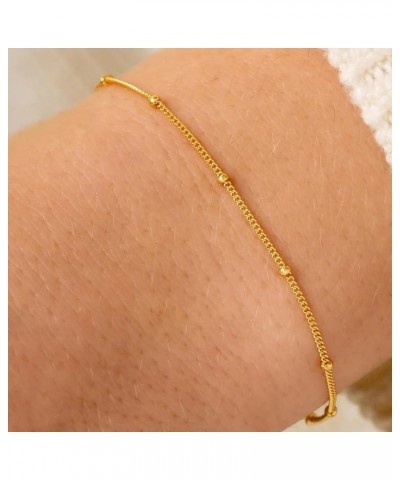 Gold Bracelets for Women Trendy, 14K Real Gold Plated Jewelry Waterproof, 7"+2" Adjustable Link Chain Bracelet, Dainty Gold P...