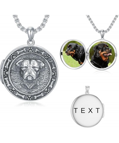 925 Sterling Silver Pet Dog Locket That Holds Pictures Photo Pendant Necklace Patron Amulet Personalized Locket Necklace Gift...