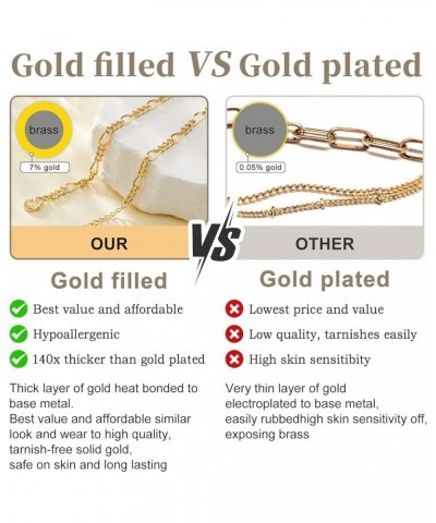 Gold Bracelets for Women Trendy, 14K Real Gold Plated Jewelry Waterproof, 7"+2" Adjustable Link Chain Bracelet, Dainty Gold P...