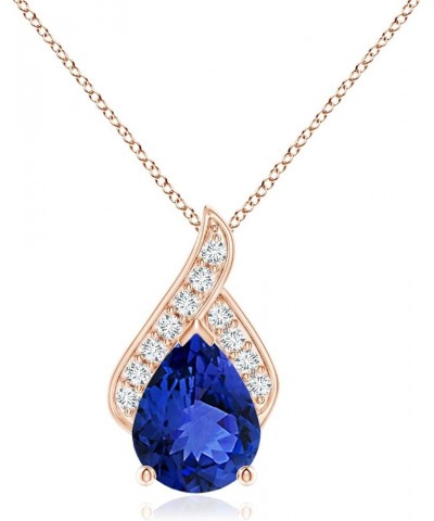 Natural Tanzanite Solitaire Pendant Necklace for Women, Girls in 14K Solid Gold/Platinum | December Birthstone | Jewelry Gift...