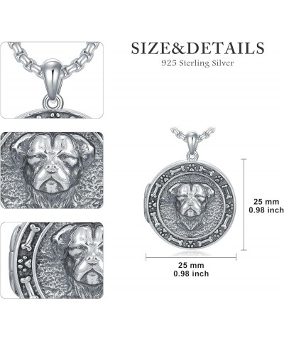 925 Sterling Silver Pet Dog Locket That Holds Pictures Photo Pendant Necklace Patron Amulet Personalized Locket Necklace Gift...