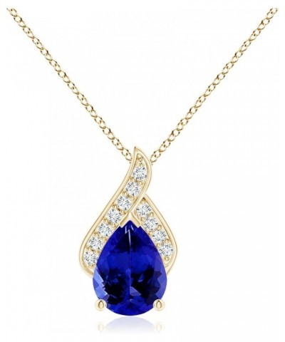 Natural Tanzanite Solitaire Pendant Necklace for Women, Girls in 14K Solid Gold/Platinum | December Birthstone | Jewelry Gift...