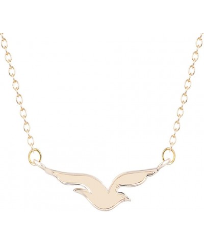 Unique Seagull Bird Necklace Natural Animal Bird Pendant Minimalist Jewelry Silver $13.65 Necklaces