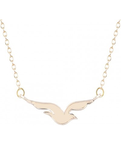 Unique Seagull Bird Necklace Natural Animal Bird Pendant Minimalist Jewelry Silver $13.65 Necklaces