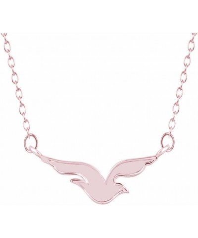 Unique Seagull Bird Necklace Natural Animal Bird Pendant Minimalist Jewelry Silver $13.65 Necklaces