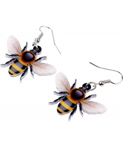 Acrylic Bumblebee Earrings Cute Honey Bee Dangle Jewelry Fashion Insect Accessories for Women Girls Kids Gifts Charm Yellow $...