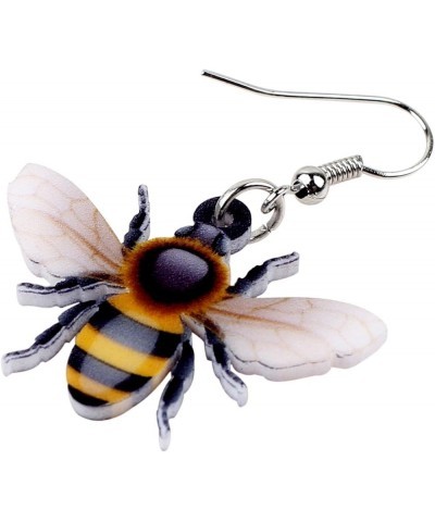 Acrylic Bumblebee Earrings Cute Honey Bee Dangle Jewelry Fashion Insect Accessories for Women Girls Kids Gifts Charm Yellow $...