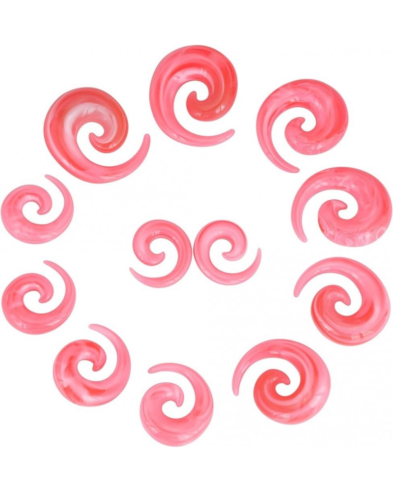 Acrylic Big Gauges Set Tapers Plugs Ear Stretching Kit 00G-20MM Piercings Pink&White 00G-20MM $12.18 Body Jewelry