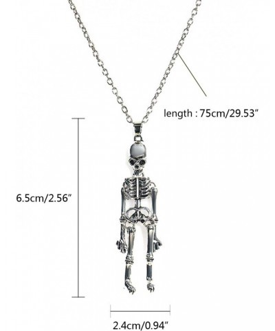 Skeleton Skull Pendant Necklaces Magnetic Hand Attracted Couple Necklaces ​Friendship Necklace Punk Necklace Jewelry $6.59 Ne...