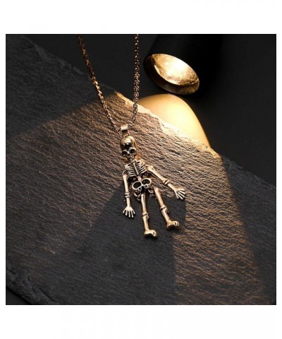 Skeleton Skull Pendant Necklaces Magnetic Hand Attracted Couple Necklaces ​Friendship Necklace Punk Necklace Jewelry $6.59 Ne...