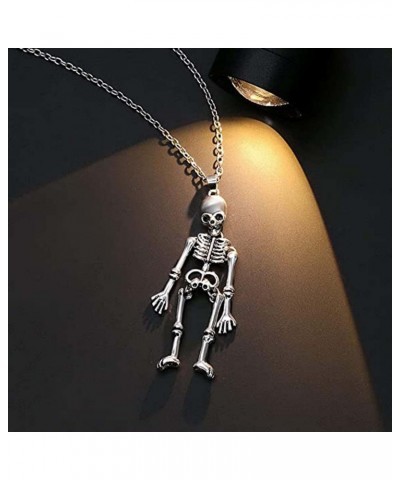 Skeleton Skull Pendant Necklaces Magnetic Hand Attracted Couple Necklaces ​Friendship Necklace Punk Necklace Jewelry $6.59 Ne...