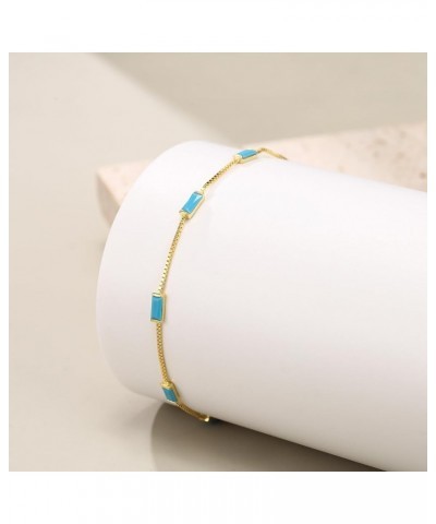 925 Sterling Silver Birthstone Bracelets for Women, Bracelets for Women Trendy, Opal Bracelets Cubic Zirconia Bracelets, Birt...