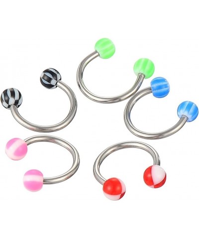 100pcs 15 Styles 14g 16g Mix Body Piercing Jewelry Kit Navel Belly Button Ring Ear Tongue Nipple Rings Nose Eyebrow Barbell w...