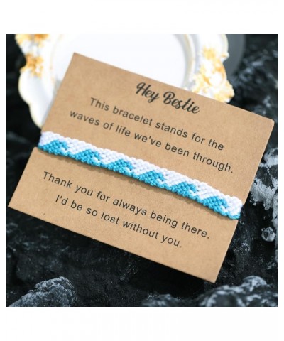 Wave Bracelet for Bestie, Handband Wave Best Friend Friendship Gifts Bracelet for Women Teen Girls Bestie $7.64 Bracelets