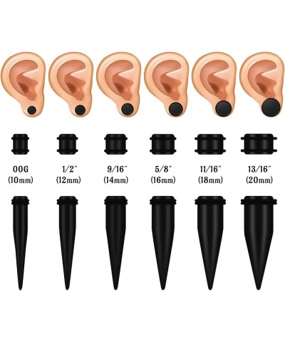 24pcs Big Gauges Kit Ear Stretching Kit 00G-20mm Acrylic Tapers Plugs Body Piercing Set Glitter Blue $9.89 Body Jewelry