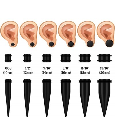 24pcs Big Gauges Kit Ear Stretching Kit 00G-20mm Acrylic Tapers Plugs Body Piercing Set Glitter Blue $9.89 Body Jewelry