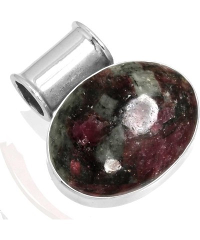 925 Sterling Silver Statement Pendant for Women 12x16 Oval Gemstone Handmade Jewelry for Gift (99558_P) Eudialyte $17.84 Pend...