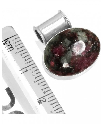 925 Sterling Silver Statement Pendant for Women 12x16 Oval Gemstone Handmade Jewelry for Gift (99558_P) Eudialyte $17.84 Pend...