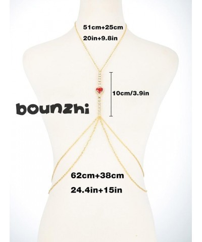 Sexy Rhinestone Body Chain Crossover Bra Crystal Body Jewelry Bikini Beach Body Necklace for Women and Girls A $10.00 Body Je...