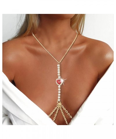 Sexy Rhinestone Body Chain Crossover Bra Crystal Body Jewelry Bikini Beach Body Necklace for Women and Girls A $10.00 Body Je...