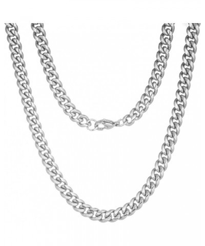 3.5/6/10mm Wide Silver Tone / 18K Gold Plated Cuban Chain for Men Women, Stainless Steel Miami Cuban Link Curb Chain Necklace...