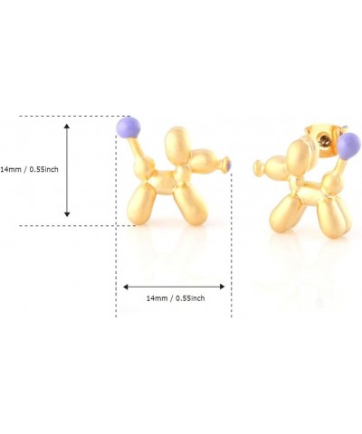 Balloon Dog Stud Earrings Gold $12.99 Earrings