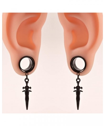 2 Pair Ear Gauges Cool Design Hypoallergenic 316 Stainless Steel Dangle Ear Plugs Tunnels Stretcher Piercing Body Jewelry 25m...