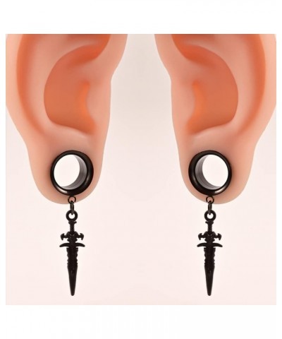 2 Pair Ear Gauges Cool Design Hypoallergenic 316 Stainless Steel Dangle Ear Plugs Tunnels Stretcher Piercing Body Jewelry 25m...