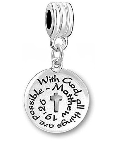 Religious Cross Jesus Angel Charms in Bulk for Snake Chain Charm Bracelets $10.06 Bracelets