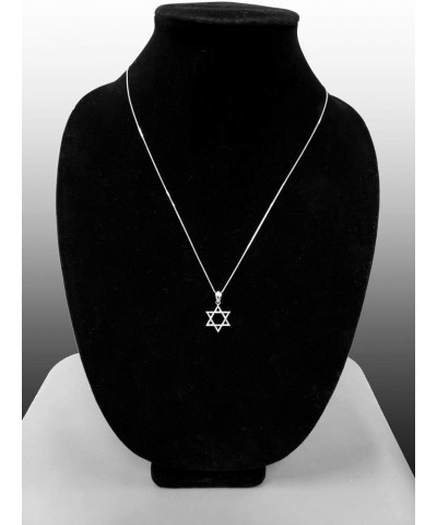 14K White Gold Star of David Charm Necklace 22" Necklace $48.79 Necklaces