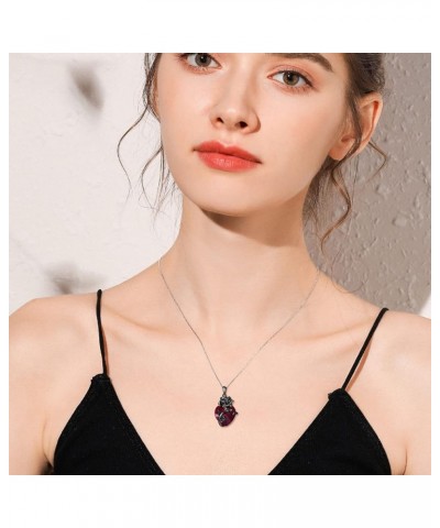 Sterling Silver Heart Urn Necklace for Ashes Womens Rose Cremation Jewelry Black Rose Urn $23.10 Necklaces