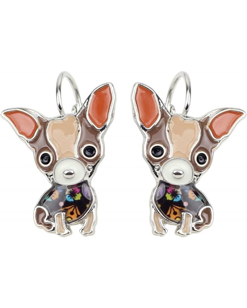 Cute Chihuahua Gifts Jewelry Chihuahua Earrings Dangle Charms Coffee $8.99 Earrings