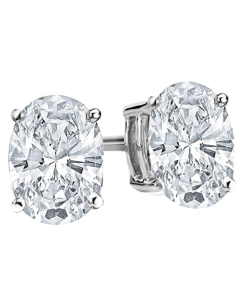 1-5 IGI Certified LAB-GROWN Oval Cut Diamond Earrings 4 Prong Screw Back Luxury Collection (D-E Color, VS1-VS2 Clarity) White...