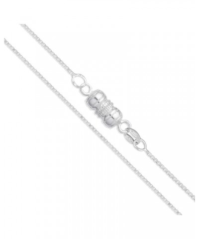 CHOOSE YOUR CLASP Sterling Silver 1.1mm Box Chain Necklace 18.0 Inches Magnetic Clasp $16.58 Necklaces