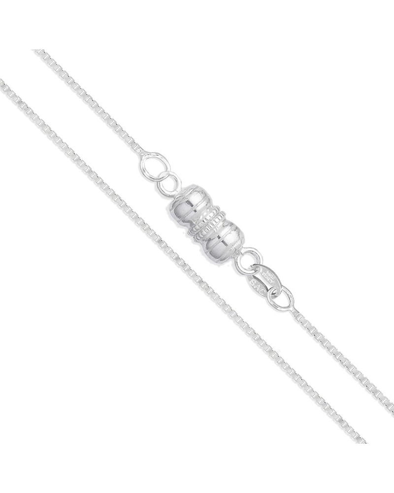 CHOOSE YOUR CLASP Sterling Silver 1.1mm Box Chain Necklace 18.0 Inches Magnetic Clasp $16.58 Necklaces