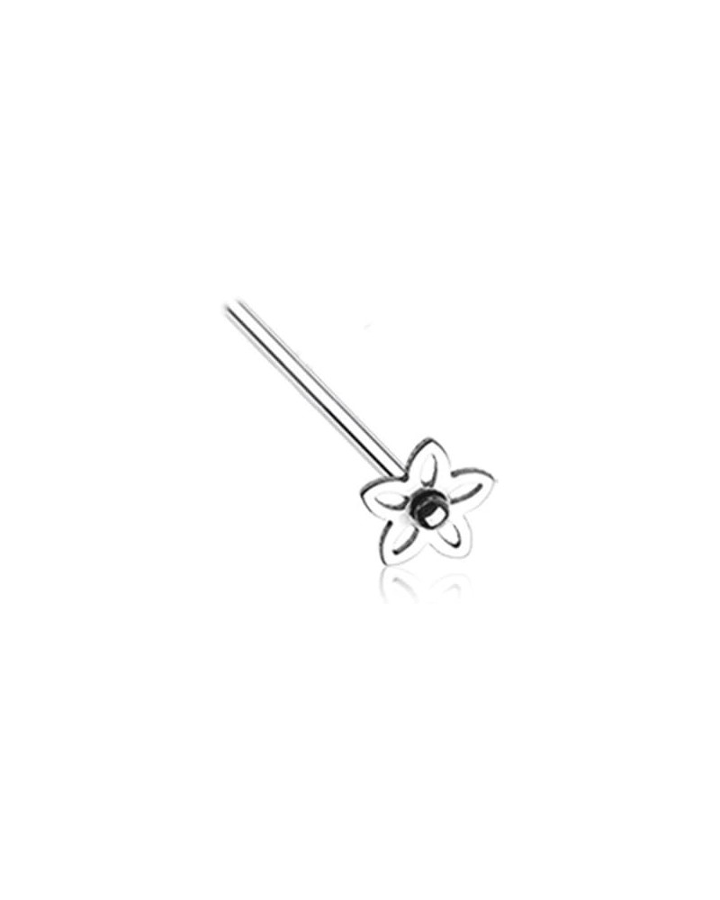 316L Surgical Steel Flower Nose Stud Ring Choose Your Style 20G RNScrew $10.61 Body Jewelry