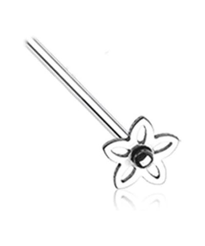 316L Surgical Steel Flower Nose Stud Ring Choose Your Style 20G RNScrew $10.61 Body Jewelry