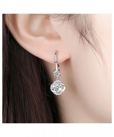 Cubic Zirconia Earrings Studs for Teen Girls Fashion Earrings for Women Dangle Earrings for Women Trendy Valentine Gift for H...