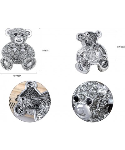 Vintage Inspired Cute Valentine Silver Tone Teddy Bear Stuffed Animal Lapel Brooch Pin $11.88 Brooches & Pins